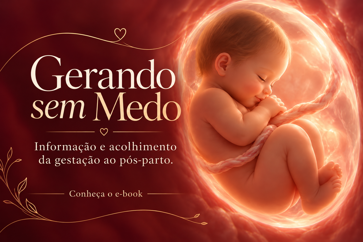 Gerando sem Medo — informação e acolhimento da gestação ao pós-parto. Conheça o e-book.